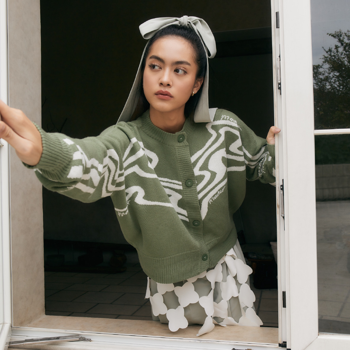 M CARDIGAN KNIT - CALMA GREEN