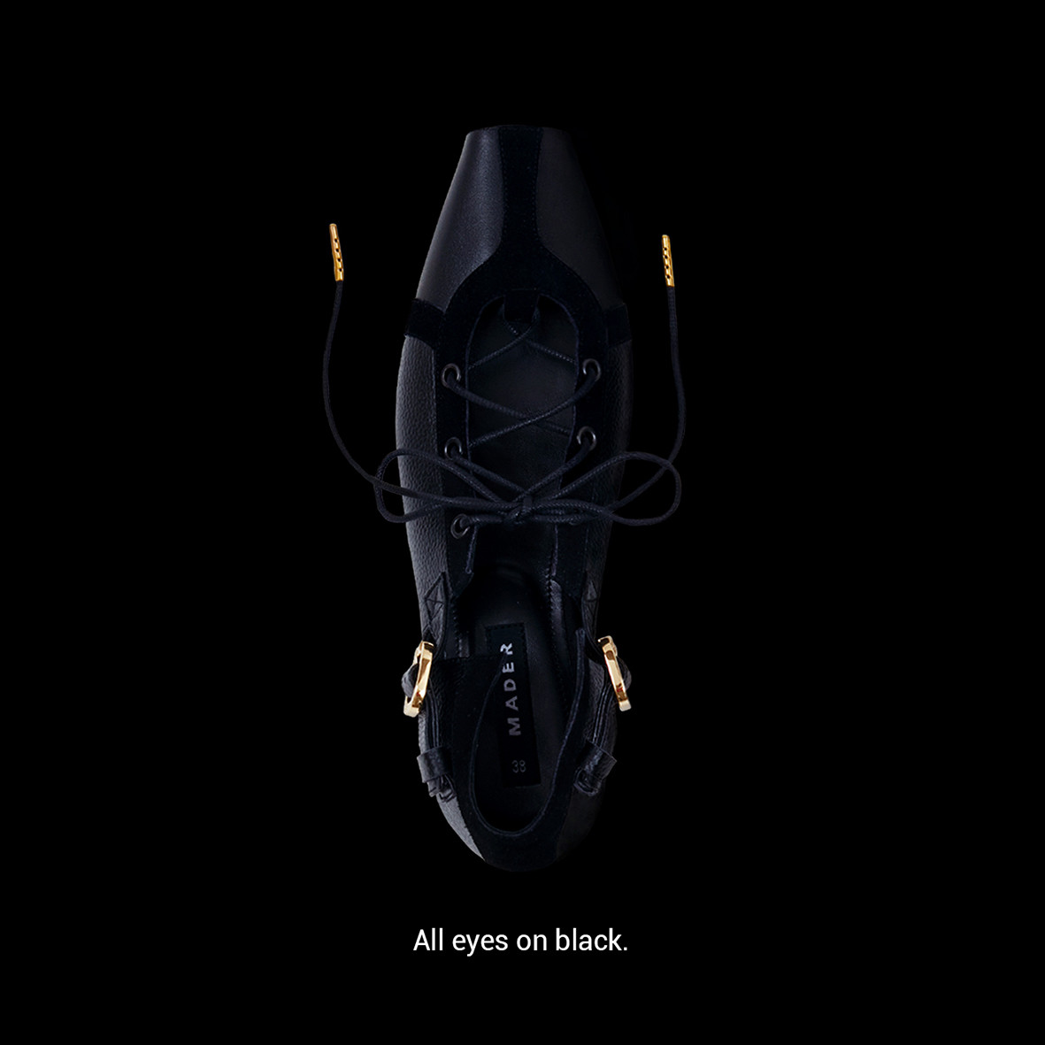CORSET SHOES - BLACK